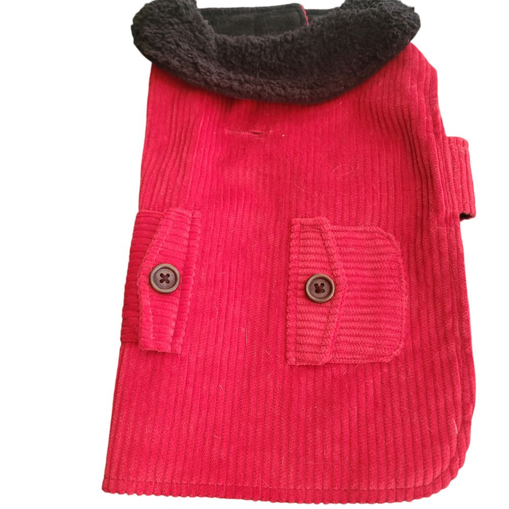 2 Dog Warm Fall Winter Coats or Sweaters Plaid and Corduroy Size Medium - Picture 4 of 7